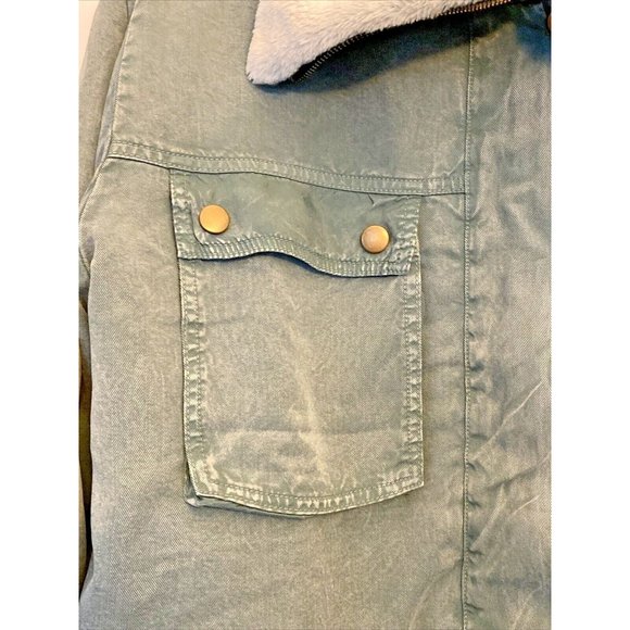Young Fabulous & Broke barn chore jacket Small faux fur removable collar New - Picture 4 of 11